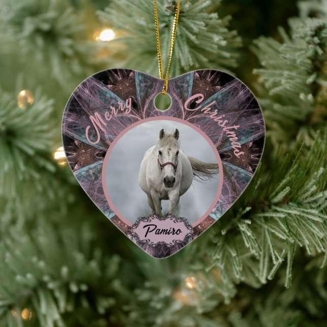 Cheval personnalisé Ornement animal de compagnie N (Arbre)