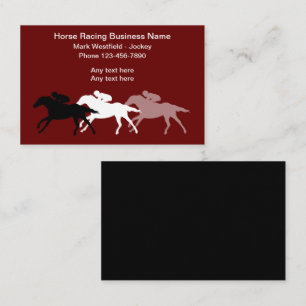 Cheval Racing Jockey Thème Cartes de visite