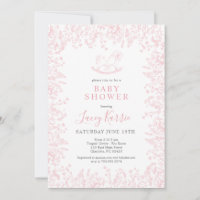 cheval rose rocking Baby shower invitation