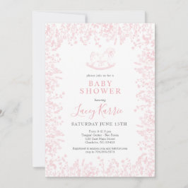 cheval rose rocking Baby shower invitation