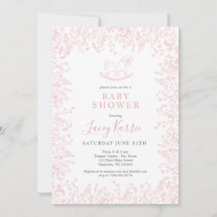 cheval rose rocking Baby shower invitation