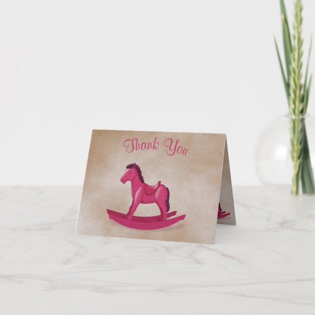 Cheval rose Rocse Baby Girl Merci (Devant)