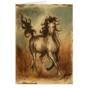 Cheval sauvage et couleurs chaudes