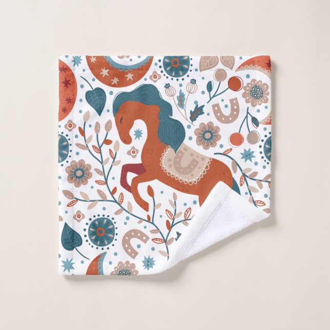 Cheval scandinave mignon (Gant de toilette)