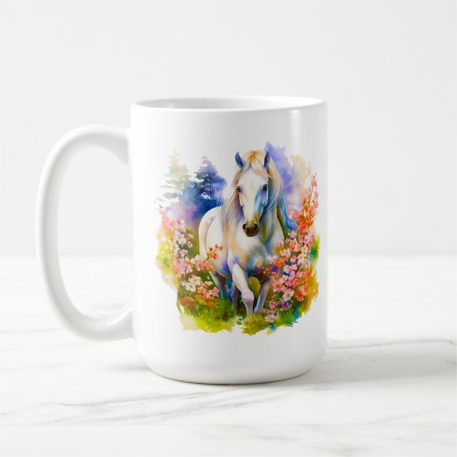 Cheval série 15 oz Mug classique (Gauche)