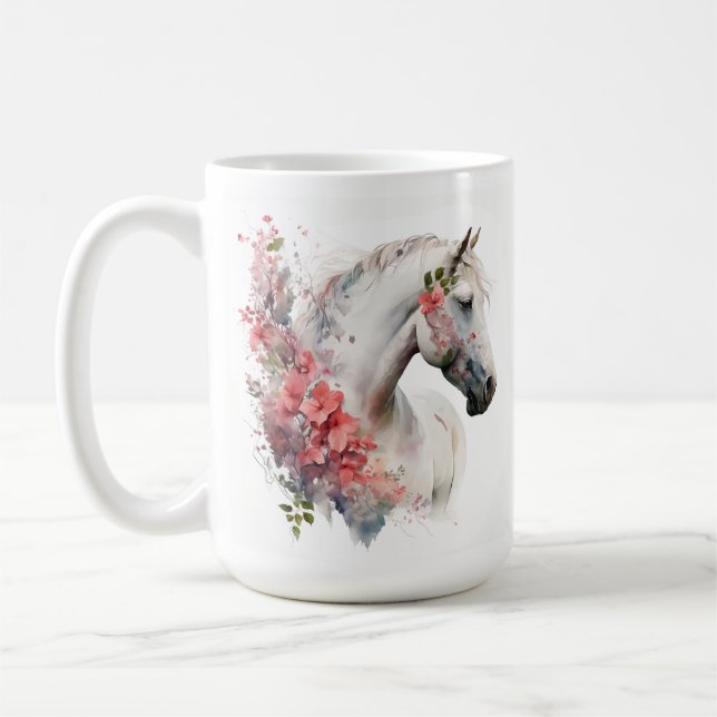 Cheval série 15 oz Mug classique (Gauche)