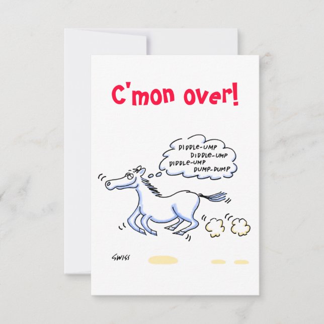 Cheval Thème Texas BBQ Party Invitations humoristi (Devant)