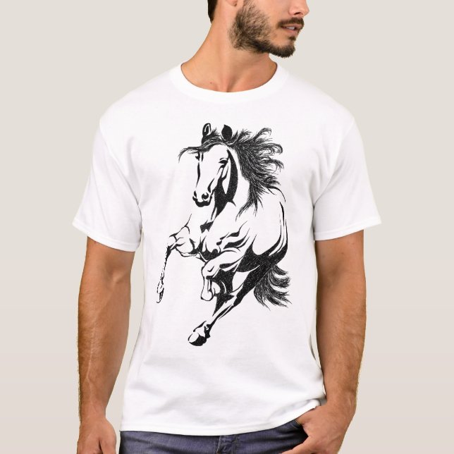 Cheval tshirt pour filles Jovely Horse For Boys (Devant)