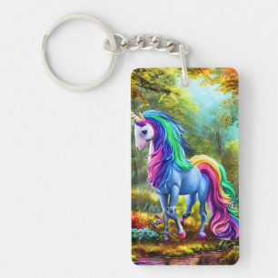 Cheval Unicorne coloré dans la forêt-46567