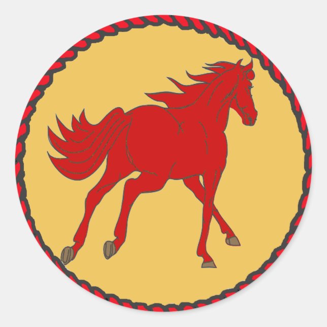 Cheval Western Sticker (Devant)