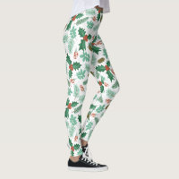 Chevalier de Noël et cônes de pin leggings motifs