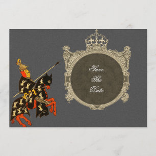 Chevalier Médiéval Enregistrer Les Cartes De Date