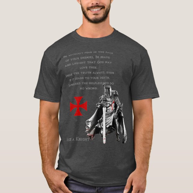 Chevalier Templier chrétien Religieux Tshirt (Devant)