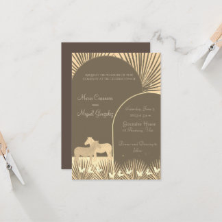 chevaliers boho élégant amour faire-part de mariag