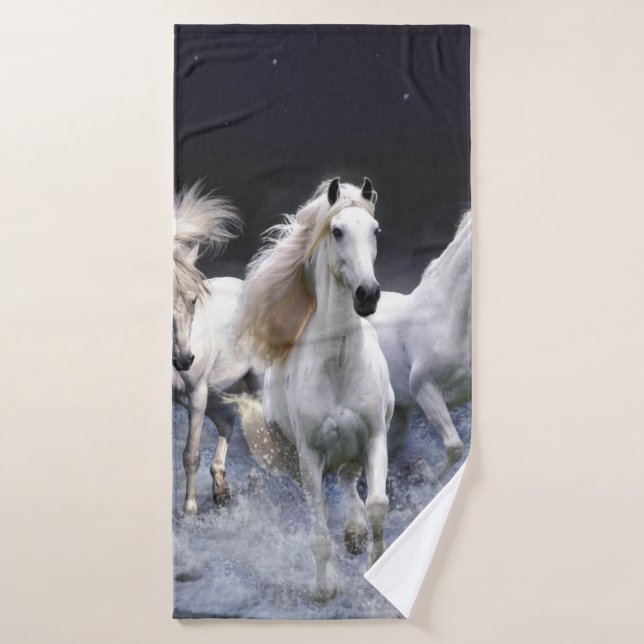 Chevaux à lancer l'oreiller (Serviette de bain)
