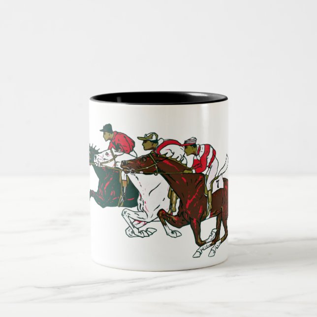 Chevaux de course Café Mug (Centre)