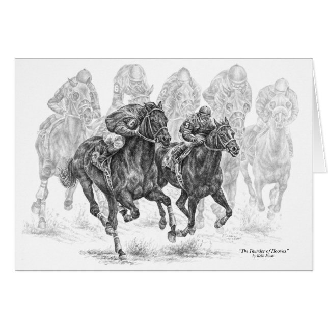 Chevaux de course Thoroughbred Art par Kelli Swan (Devant horizontal)