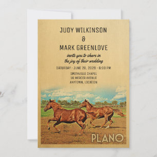 Chevaux de Faire-part de mariage du Texas Plano
