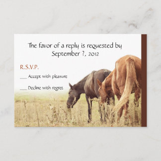 Chevaux de pâturage - Cartes RSVP