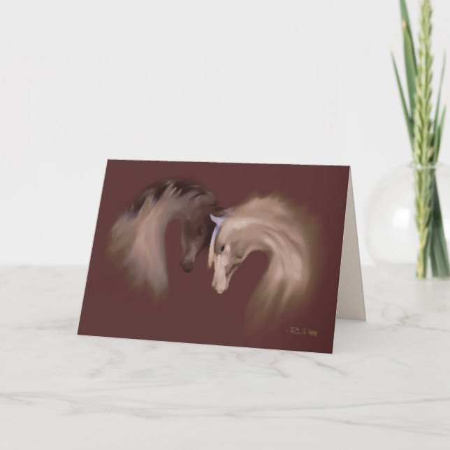 "Chevaux de Verre" ~ Carte de voeux (vide) (Devant)