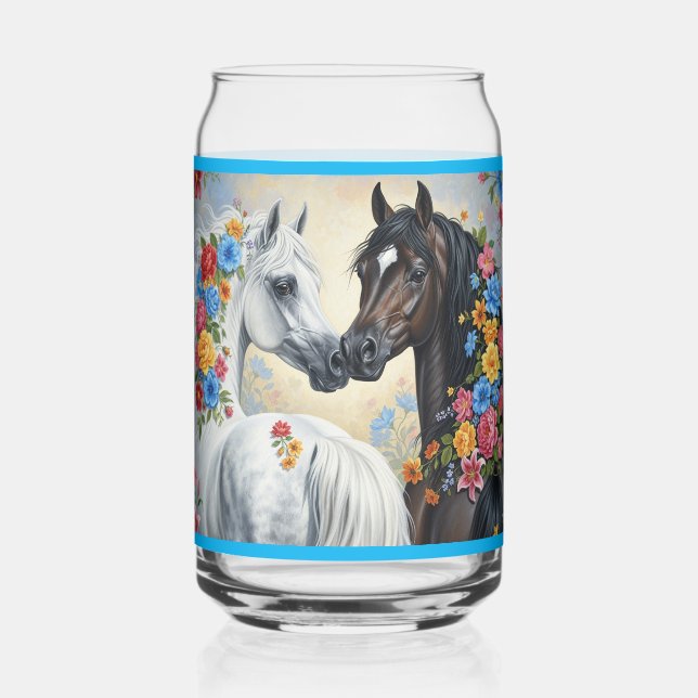 Chevaux encadrés de fleurs  (Verso)