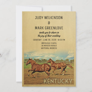 Chevaux Faire-part de mariage du Kentucky
