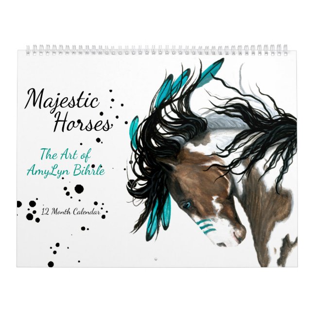 Chevaux majestueux l'art du calendrier d'AmyLyn (Protection)