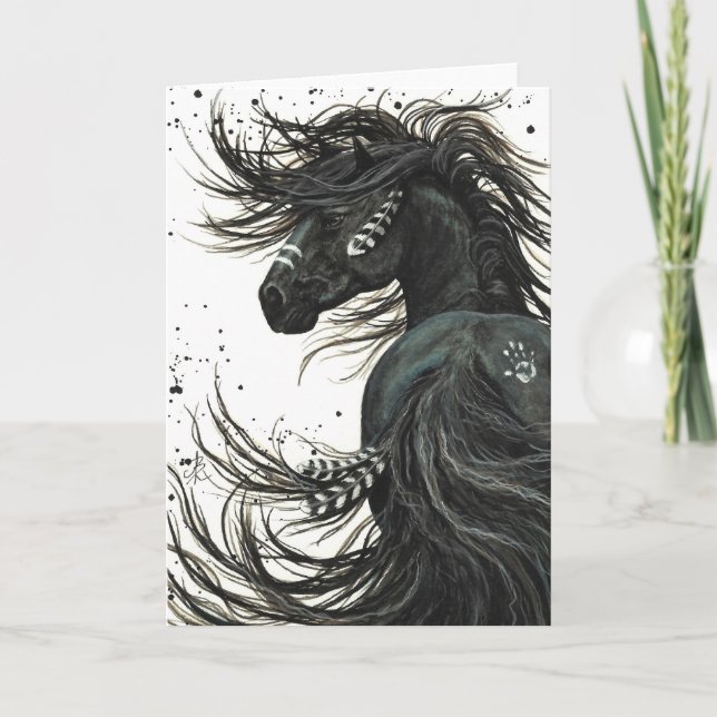 Chevaux Majestueux Par Carte De Voeux BiHrLe (Devant)