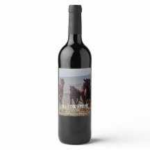 Chevaux Mockup Western Custom Vins Étiquettes