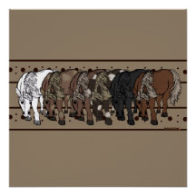 Chevaux par figdewdrop Affiche