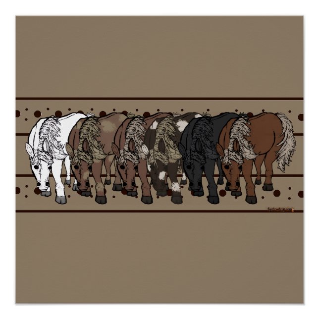 Chevaux par figdewdrop Affiche (Devant)