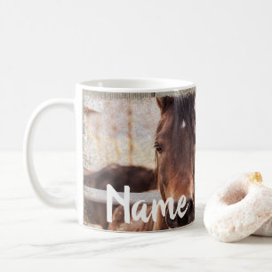 Chevaux personnalisés Ranch Farm Design Café Mug