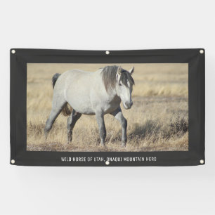 CHEVAUX SAUVAGES DE Bannière UTAH AVEC GROMMETS