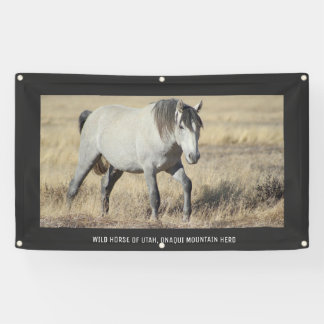 CHEVAUX SAUVAGES DE Bannière UTAH AVEC GROMMETS