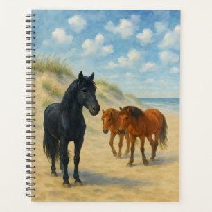 Chevaux sauvages de Corolla Caroline du Nord Aquar