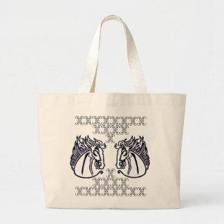 Chevaux sur le sac fourre-tout enorme