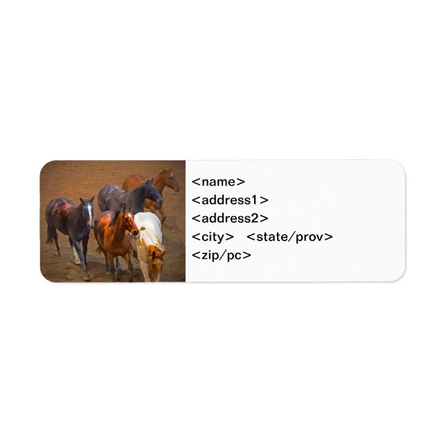 Chevaux très Étiquettes (Devant)