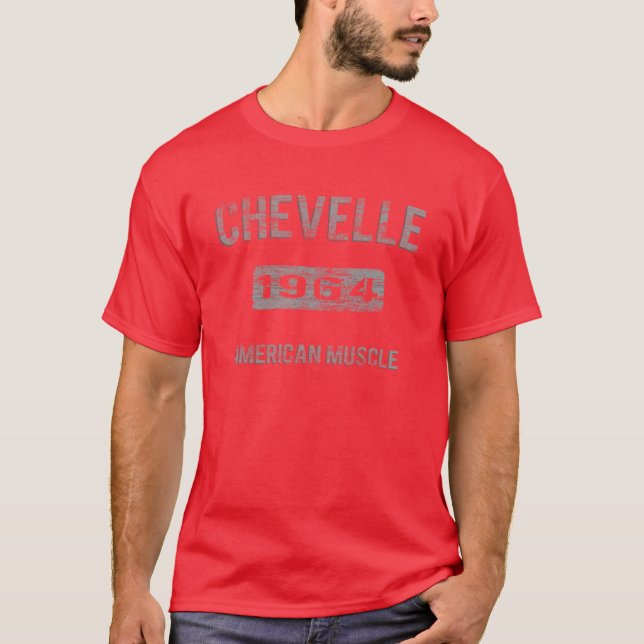 Chevelle amerikanischer Muskel 1964 v2 T-Shirt (Vorderseite)