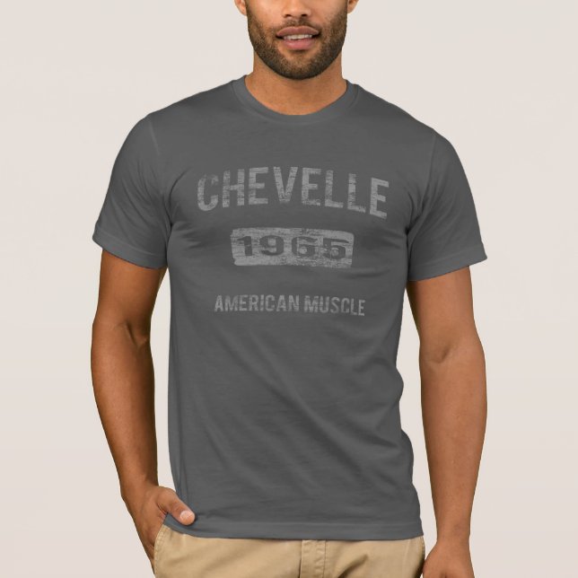 Chevelle amerikanischer Muskel 1965 v2 T-Shirt (Vorderseite)