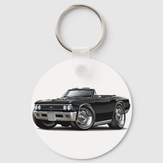 Chevelle Black Convertible 1966 Schlüsselanhänger (Vorderseite)