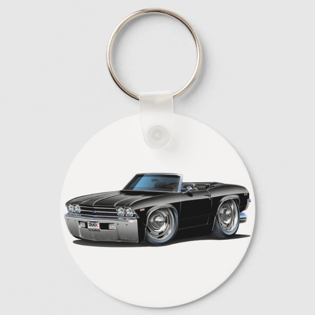 Chevelle Black Convertible 1969 Schlüsselanhänger (Vorderseite)