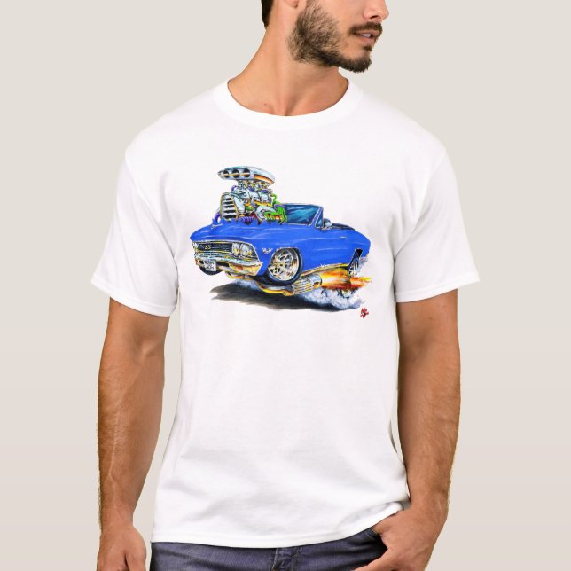 Chevelle blaues Kabriolett 1966 T-Shirt (Vorderseite)