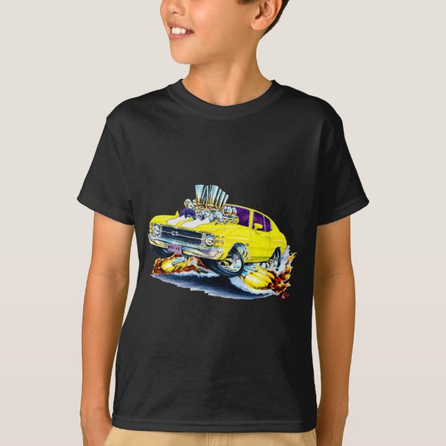 Chevelle Gelb-Weißes Auto 1971-72 T-Shirt (Vorderseite)