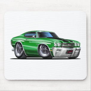 Chevelle Grün-Schwarzes Auto 1970 Mousepad