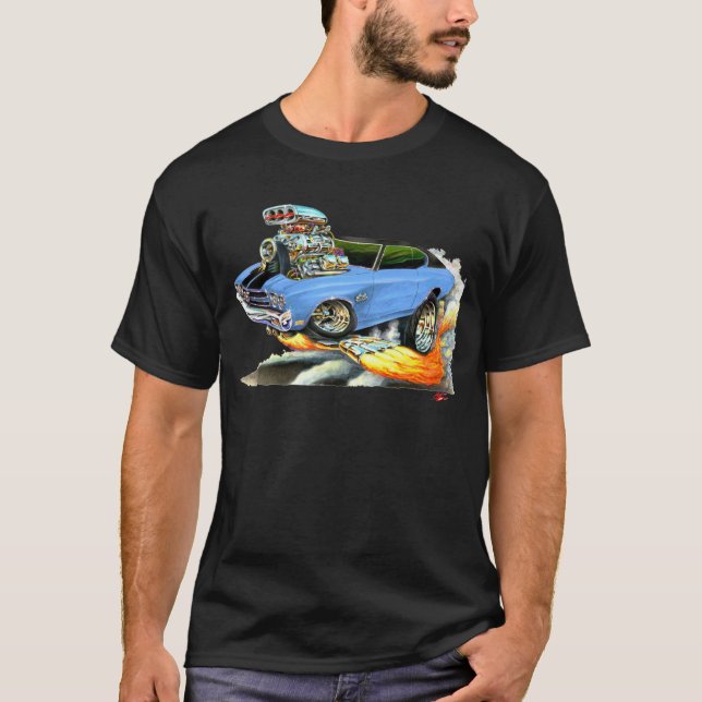 Chevelle lt 1970 Blue Car T-Shirt (Vorderseite)