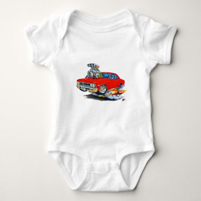 Chevelle Rot-Auto 1966 Baby Strampler (Vorderseite)