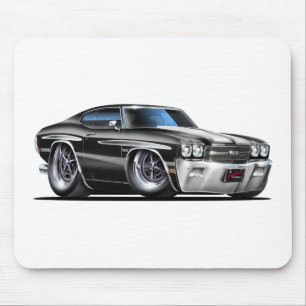 Chevelle Schwarz-weißes Auto 1970 Mousepad