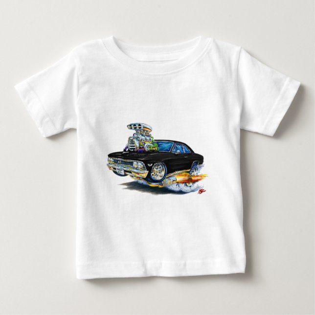 Chevelle schwarzes Auto 1966 Baby T-shirt (Vorderseite)