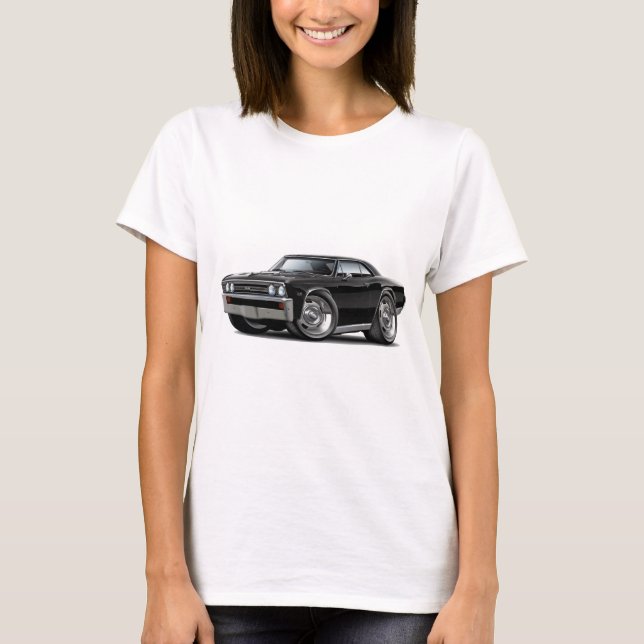 Chevelle schwarzes Auto 1967 T-Shirt (Vorderseite)