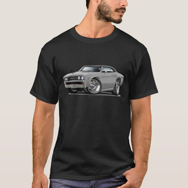 Chevelle silberne schwarze Spitze 1967 T-Shirt (Vorderseite)